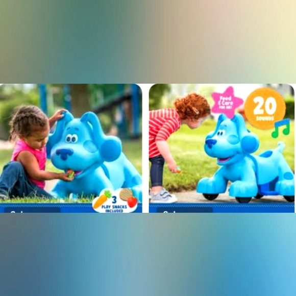 INTERACTIVE BLUES CLUES SNACK TIME  RIDEAMALS RIDE with 6V Rechargeable Battery - Picture 1 of 3
